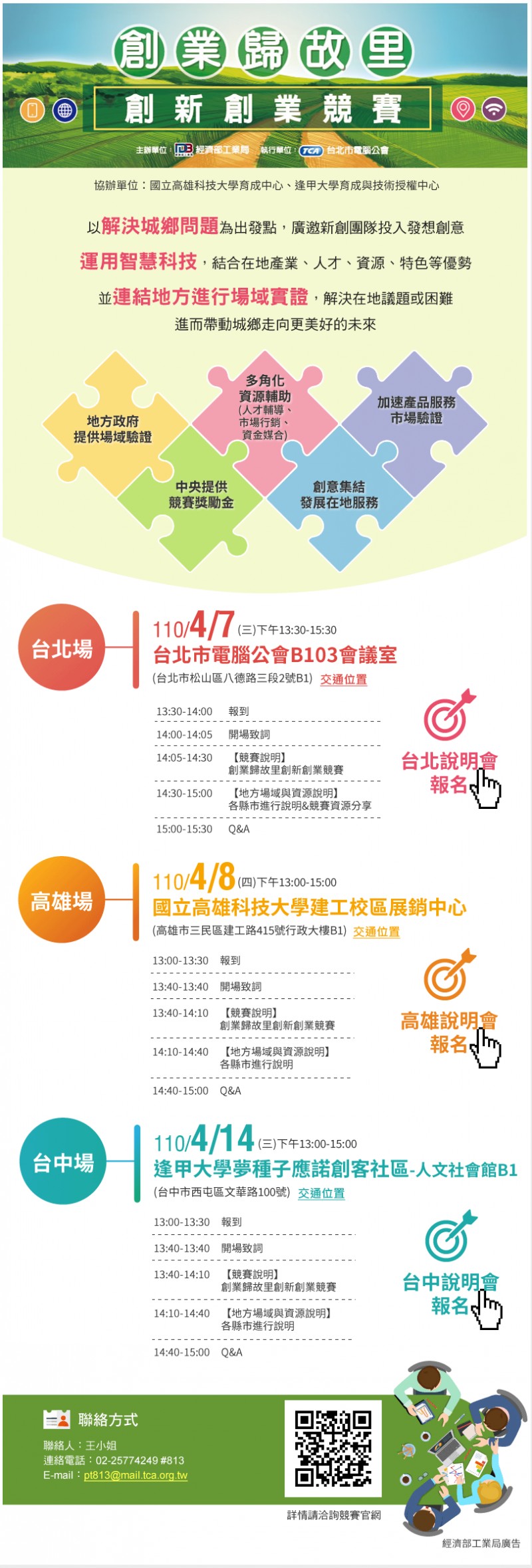 北中南三場次資訊